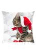 Sexy Adorable Christmas Kitten Print Pillow Case